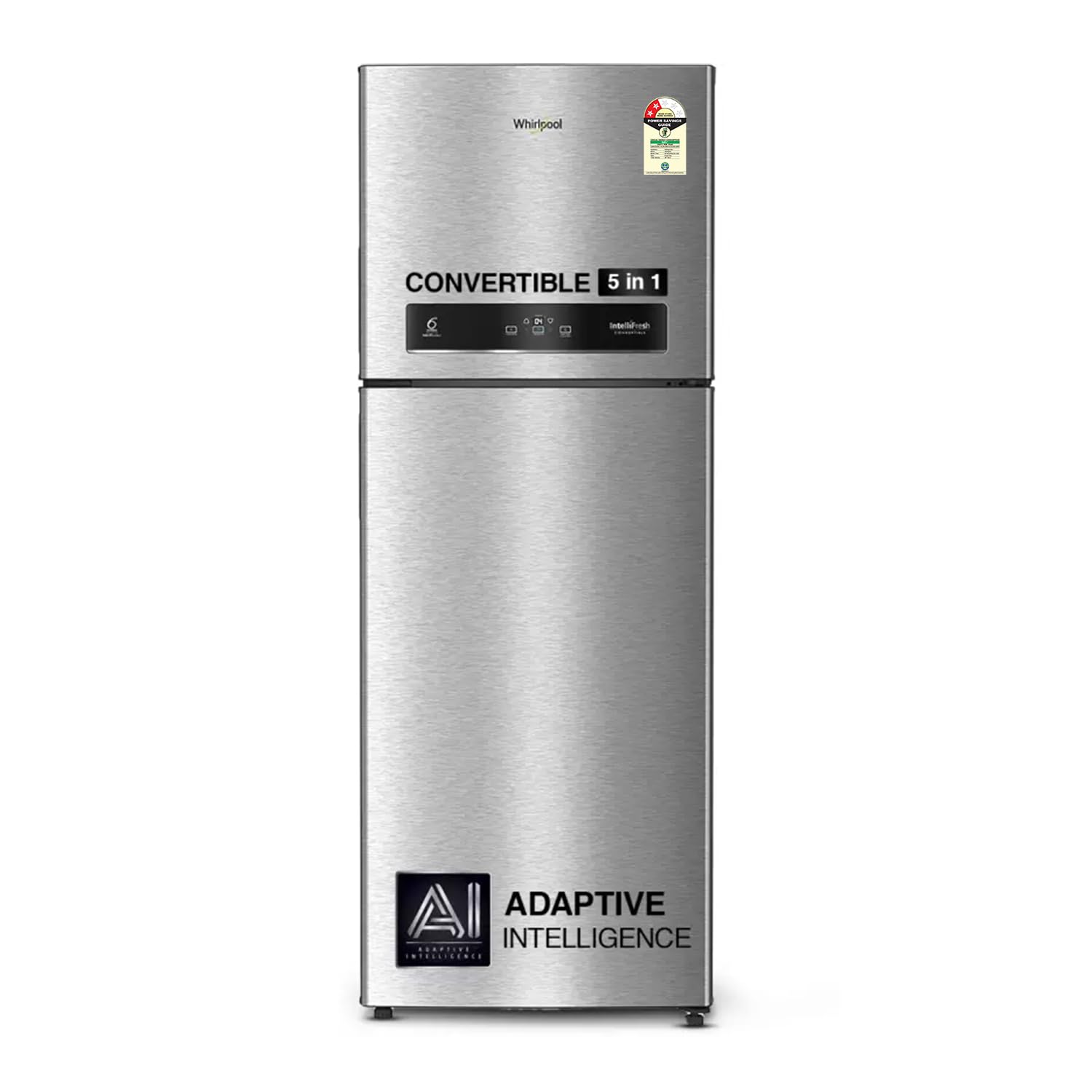 Whirlpool 431 L 2 Star IntelliFresh Convertible Inverter Frost Free Double Door Refrigerator (IF INV CNV 480, Alpha Steel-Z)